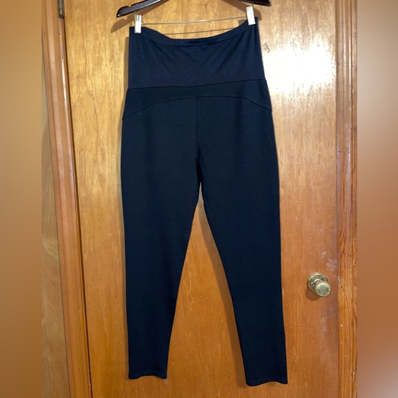 🥳H/P💖BEST IN MATERNITY WEAR🎉•TIME AND TRU•BLACK MATERNITY LEGGINGS SIZE LARGE - Picture 4 of 7